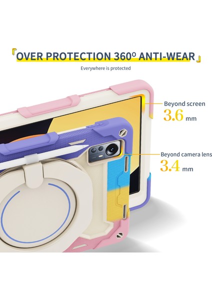 Xiaomi Pad 5 Pro 12.4 Zırh Kontrast Renk Silikon Pc Tablet Kılıfı (Lacivert) (Yurt Dışından) fiyatları