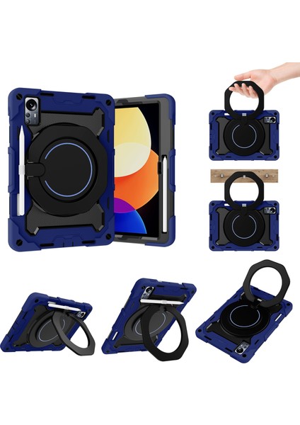 Xiaomi Pad 5 Pro 12.4 Zırh Kontrast Renk Silikon Pc Tablet Kılıfı (Lacivert) (Yurt Dışından) fırsatları