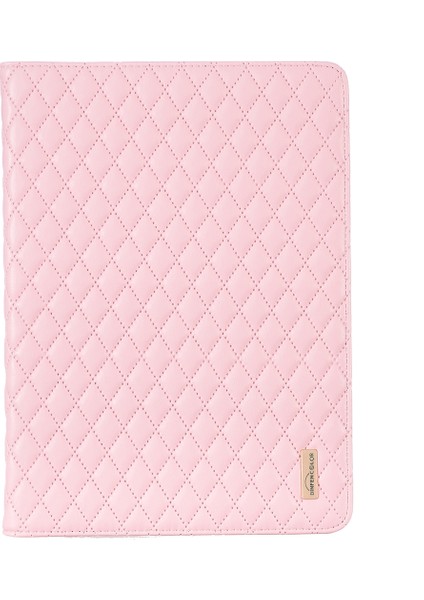 Ipad 8/7/6/5 Için 9,7 Inç Zarif Eşkenar Eşekli Doku Yatay Flip Deri Tablet Kasası (Pembe) (Yurt Dışından)