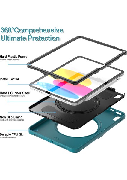 Ipad Için 10. Nesil 10.9 2022 Şok Geçirmez Tpu Pc Koruyucu Tablet Kılıfı (Mavi) (Yurt Dışından) fırsatları