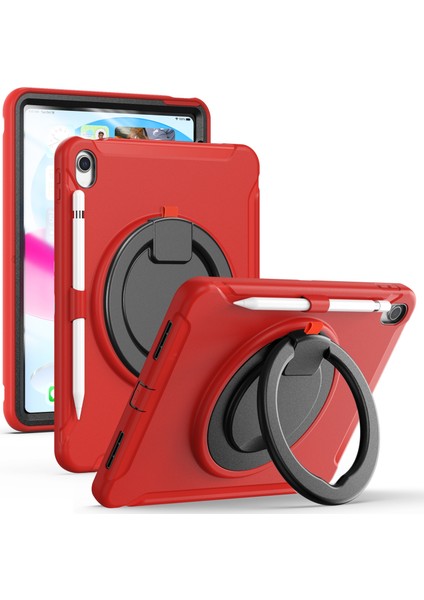 Ipad Için 10. Nesil 10.9 2022 Şok Geçirmez Tpu Pc Koruyucu Tablet Kılıfı (Kırmızı) (Yurt Dışından)
