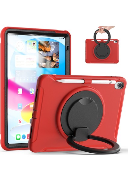 Ipad Için 10. Nesil 10.9 2022 Şok Geçirmez Tpu Pc Koruyucu Tablet Kılıfı (Kırmızı) (Yurt Dışından) fiyatları