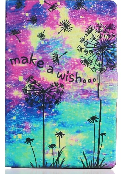 Ipad Için 10. Nesil 10.9 2022 Voltaj Doku Renkli Boyama Deri Tablet Kılıfı (Karahindiba) (Yurt Dışından)