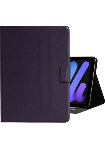 Ipad Için 10. Nesil 10.9 2022 Saf Renkli Akıllı Deri Tablet Kılıfı (Mor) (Yurt Dışından)