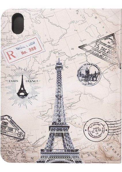 Ipad Için 10. Nesil 10.9 2022 Boyalı Voltaj Kalem Yuvası Tablet Akıllı Kılıf (Eyfel Kulesi) (Yurt Dışından) modelleri
