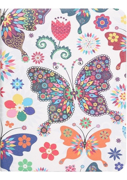 Ipad Için 10. Nesil 10.9 2022 Boyalı Voltaj Kalem Yuvası Tablet Akıllı Kılıf (Renkli Kelebek) (Yurt Dışından)