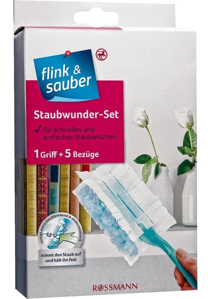 Flink & Sauber Kolay Toz Alma Seti 1 Tutma Sapı + 5 Kılıf