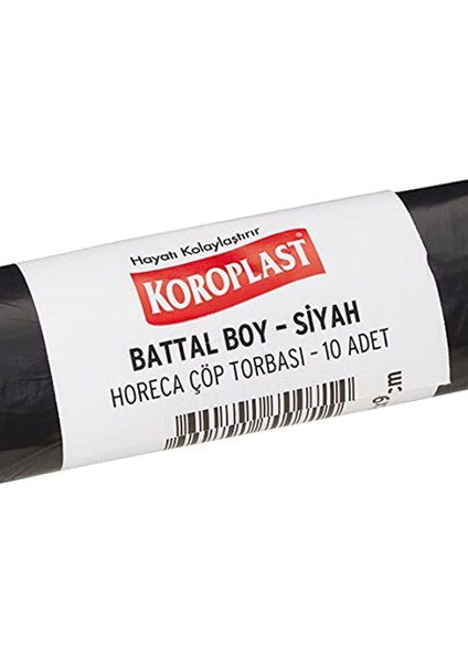 Horeca Battal Boy Siyah Çöp Torbası (20 x 10 Adet)