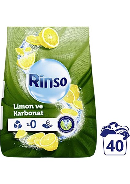 Limon ve Karbonat Özlü Renkliler & Beyazlar İçin Toz Çamaşır Deterjan 6 kg