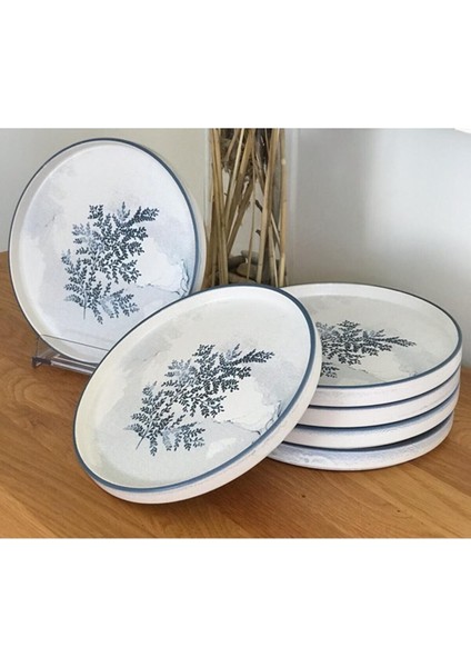 Pasta Tabağı Stackable 21 cm Mat Çiçek Desen 19862