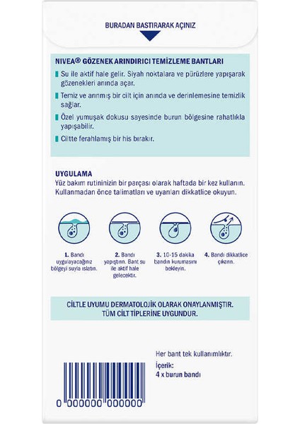 Nivea,yüz Temizleme Bantları