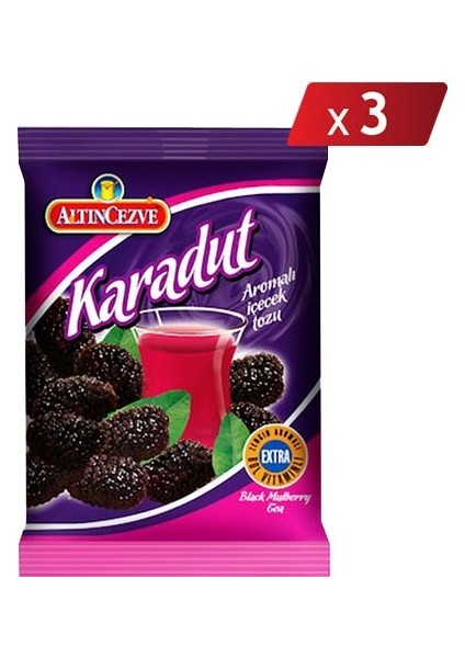 Karadut Aromalı İçecek Tozu Oralet 3 x 250 gr