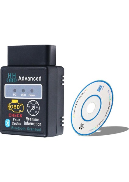 Hhobd Obd2 V2.1 Android Apple Iphone Ios Uyumlu Bluetooth Özellikli Araç Arıza Tespit Cihazı