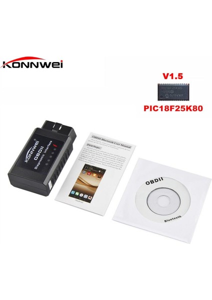 Konnwei KW910 Obd2 V1.5 Bluetooth Özellikli Araç Arıza Tespit Cihazı