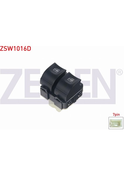 Renault Captur-Clıo Cam Açma Anahtarı Çiftli 7 Pin Beyaz Soketli Turuncu Işık Otomatik Kaldırma 0
