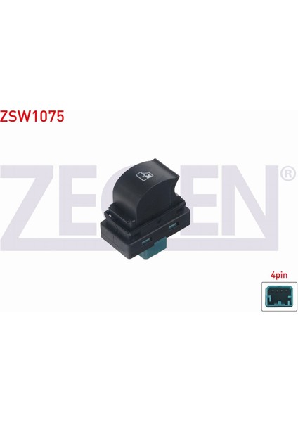Fıorıno - Cam Açma Anahtarı Tekli 4 Pin Turuncu Işık 735442324