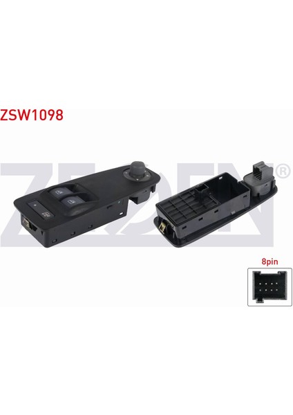 Boxer Iıı Ayna Ayar ve Cam Açma Anahtarı Grup Çerçeveli 8+12 Pin Turuncu Işık 735487423