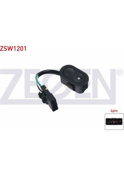Opel Vectra B 1995-2003 Cam Açma Anahtarı Tekli 4 Pin 90433369