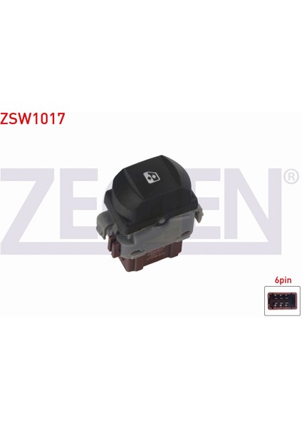 Renault Megane Iı-Clıo Iıı-Laguna Iı-Espace Iv 02-Cam Açma Anahtarı Tekli 10 Pin Turuncu Işık
