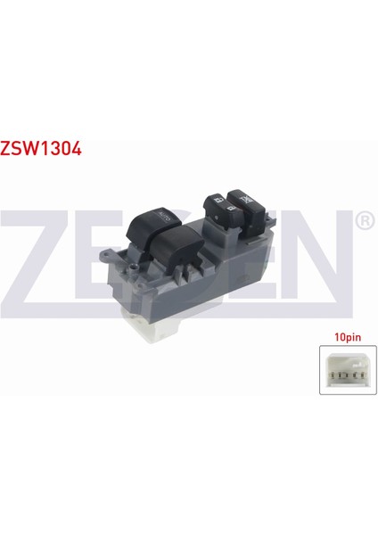 Toyota Corolla-Aurıs-Yarıs-Rav 4 05-12 Kapı Kilit ve Cam Açma Anahtarı Çiftli 10 Pin 84820-02230