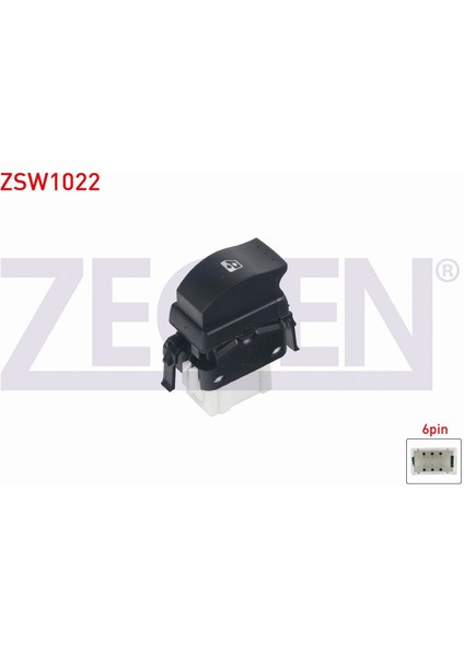 Renault Megane Iı-Laguna Iı-Espace Iv 02-08 Cam Açma Anahtarı Tekli 6 Pin Turuncu Işık 8200002451