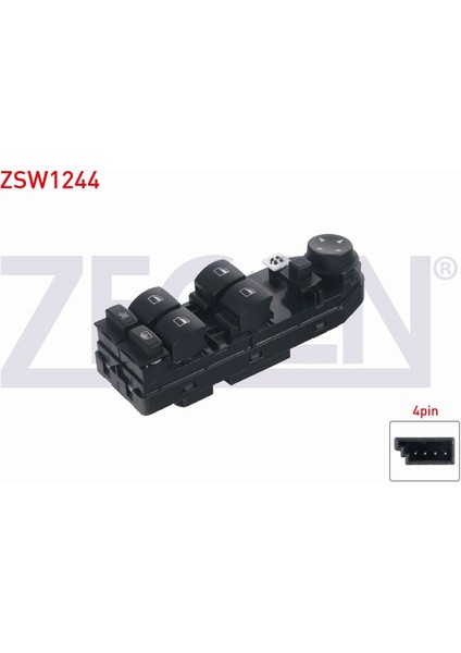 Bmw 5 SERISI(E60)-(E61)03-10 Ayna Ayar ve Cam Açma Anahtarı Grup 4 Pin Çocuk Cam Kilitli 61316951914
