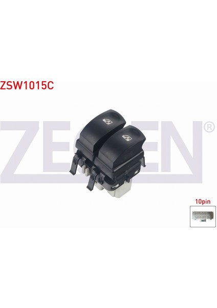 Renault Clıo Iıı 2005-2012 Cam Açma Anahtarı Çiftli 10 Pin Gri Soketli Turuncu Işık 8200214938