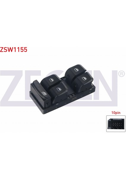 Audı A4 - A5 - Q3 - Q5 2007- Cam Açma Anahtarı Grup 4 Pin 8K0959851D