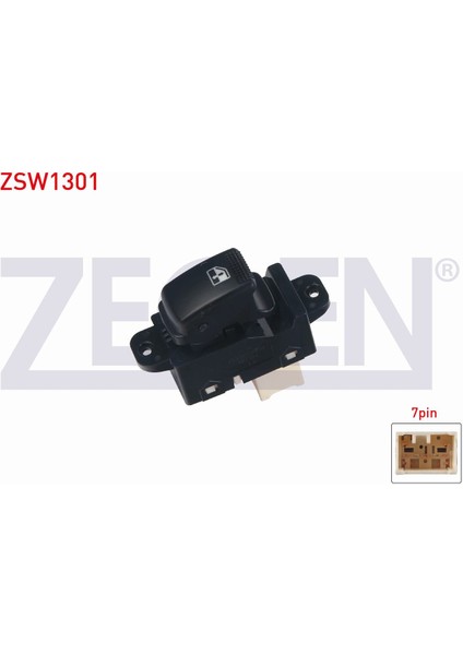Hyundaı H100 (Kamyonet) 2004- Cam Açma Anahtarı Tekli 7 Pin 93580-4F000