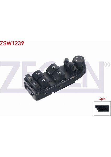 Bmw 5 Serısı (E60) 2003-2010 Ayna Ayar ve Cam Açma Anahtarı Grup 4 Pin 61319122112
