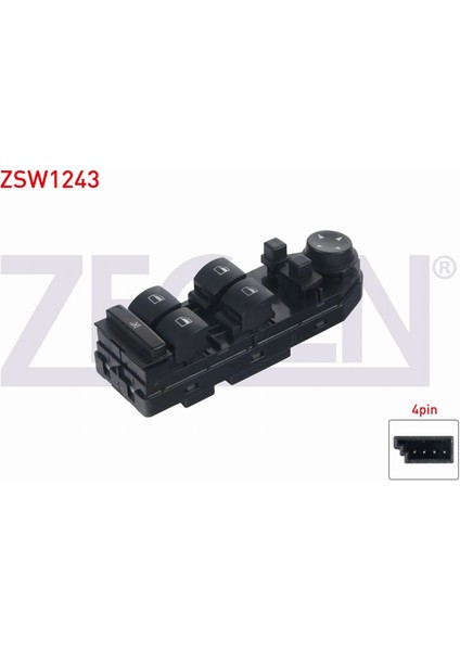 Bmw X3 (E83) 2004-2010 Ayna Ayar ve Cam Açma Anahtarı Grup 4 Pin 61313414354|61313414355