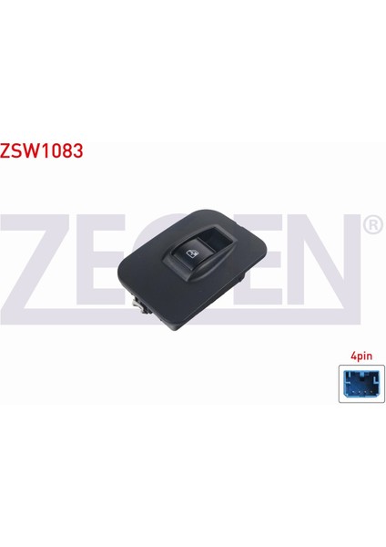 Fıorıno - Nemo - Bıpper 2007- Cam Açma Anahtarı Tekli 4 Pin Turuncu Işık 735461282|6490.H0|6490.H0