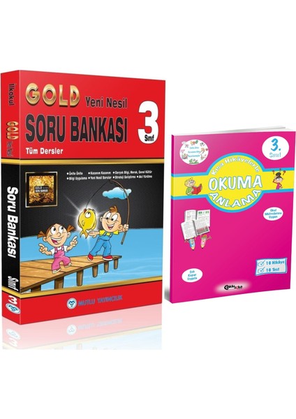 Mutlu Yayıncılık 3. Sınıf Tüm Dersler Gold Soru Bankası - Okuma Anlama Kitabı