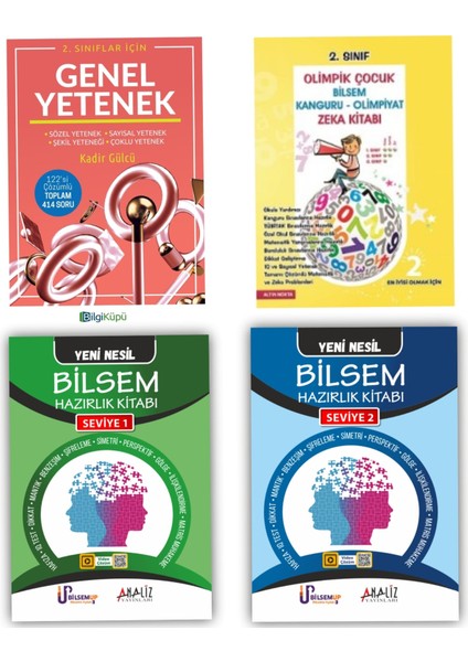 2. Sınıf Bilsem Hazırlık Seti Ful Set Kazandıran Set 4 Kitap