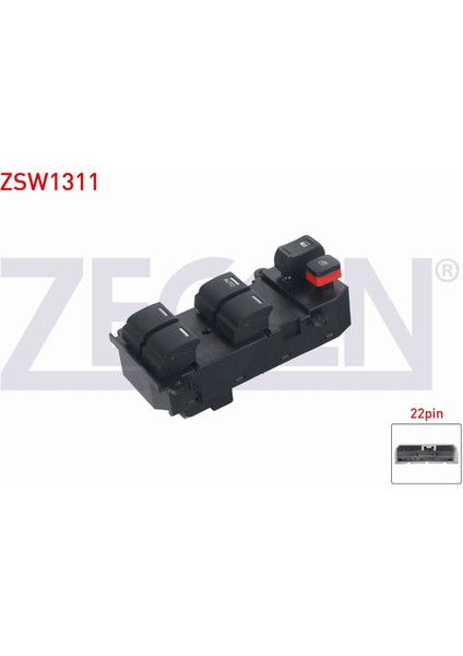 Honda Cr-V Iıı 2006-2012 Kapı Kilit ve Cam Açma Anahtarı Grup 22 Pin 35750-SWA-K01