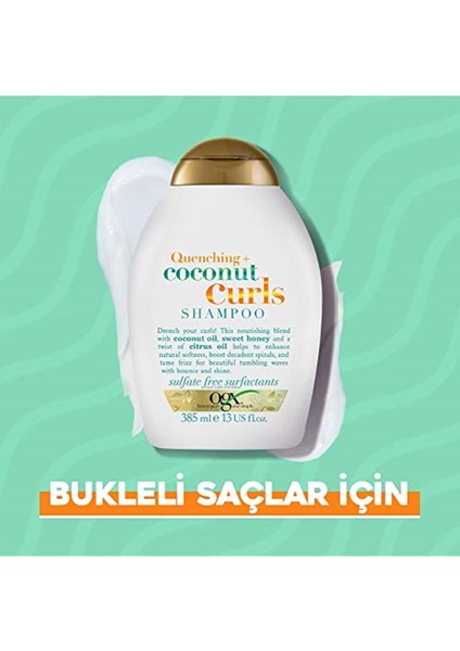 Bukleli Saçlar Için Nemlendirici Coconut Curls Şampuan (385 Ml) fırsatları