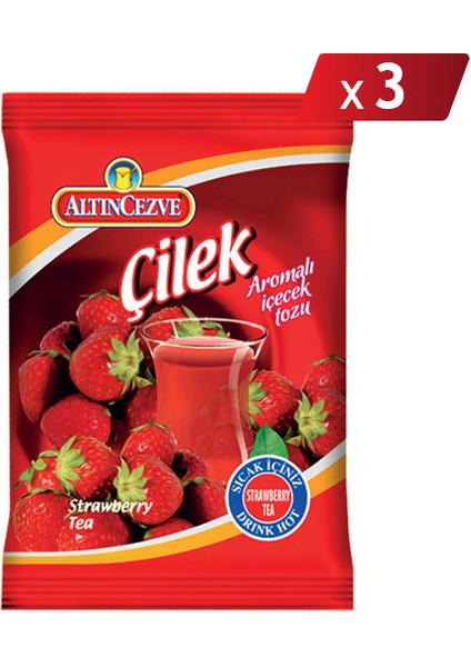 Çilek Aromalı İçecek Tozu Oralet 3 x 250 gr