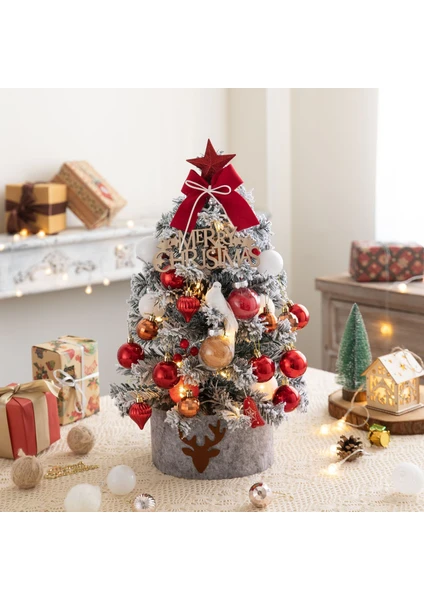 Işıklı Mini Noel Ağacı Seti Christmas Tree Akın Noel Süsleri