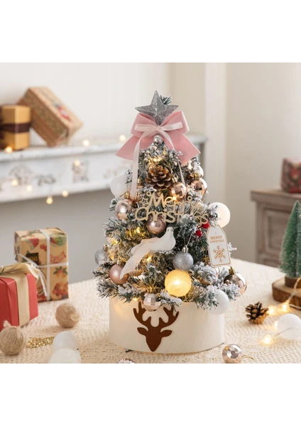 Işıklı Mini Noel Ağacı Seti Christmas Tree Akın Noel Süsleri(Yurt Dışından)