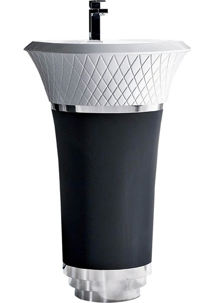 Glory Siyah Beyaz Monoblok Lavabo Bb-926