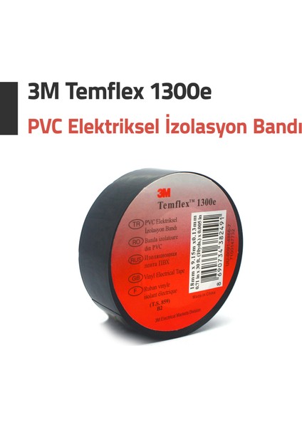 3m Elektrik Bandı Temflex 1300 E Siyah