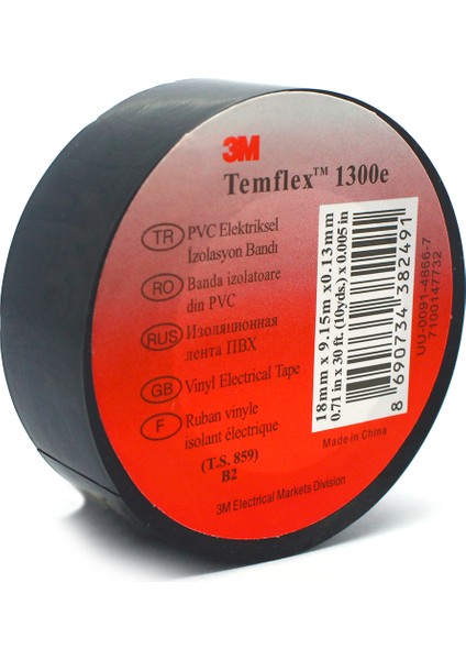 3m Elektrik Bandı Temflex 1300 E Siyah