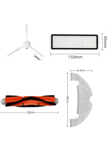 Yedek Parçalar Hepa Filtre Ana Yan Fırça Toz Torbası Paspas Bezleri Xiaomi Mijia Süpürme Robotu STYTJ05ZHM (Yurt Dışından) indirimleri