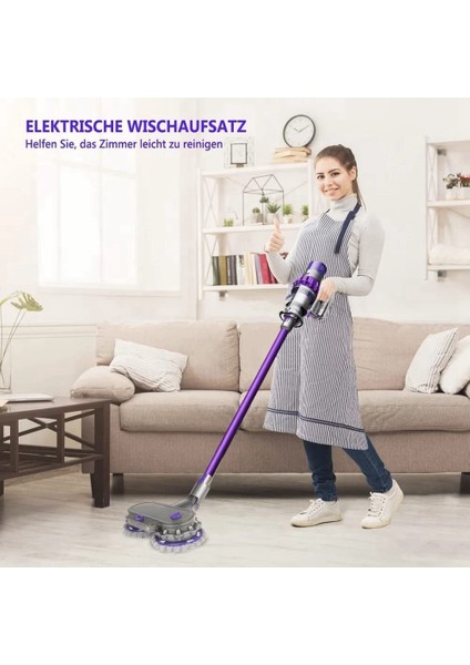 Dyson V12 Digital Slim Için Paspas Kafasının Değiştirilmesi, V10 Slim Akülü Elektrikli Süpürge, Paspas Kafası + Su Deposu + 6 Mendil (Yurt Dışından)