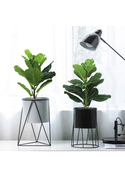 Adet Yapay Fiddle Leaf Incir Ağacı 19.6 Inç Sahte Bitkiler Ficus Bush Yeşillik Düğün Avlu Dış Dekorasyon Için (Yurt Dışından)