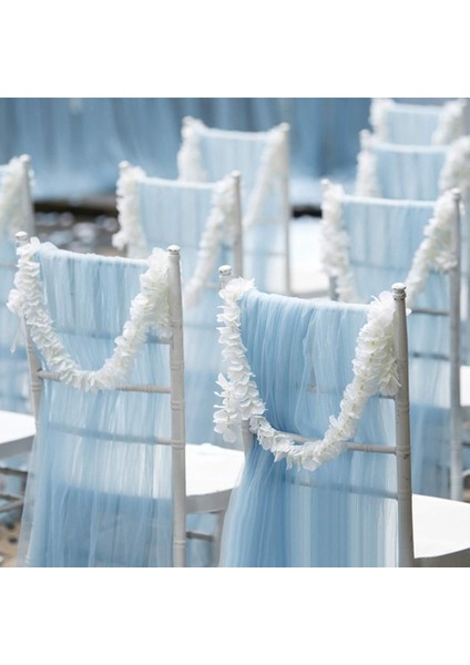 Yapay Ipek Wisteria Vine Asılı Çiçekler Garland Ev Açık Düğün Kemer Bahçe Duvar Dekoru, 10'lu Paket (Beyaz) (Yurt Dışından)