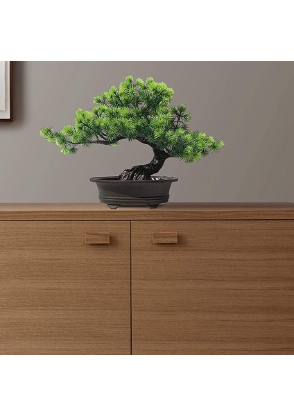 Ev Ofis Kapalı Dekor Için Yapay Japon Ardıç Bonsai Ağacı Yüksekliği 9.5 Inç (Yurt Dışından)