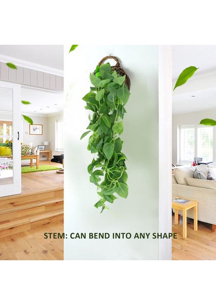 2-Pack Yapay Asılı Bitkiler 3.6ft Sahte Sarmaşık Bitkiler Sahte Asılı Bitkiler Sahte Yapraklar Greeny Düğün Dekorasyon Için (Yurt Dışından) indirimleri