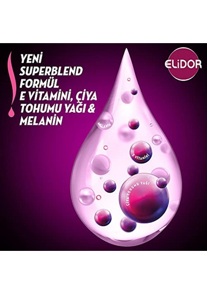 Superblend Saç Bakım Şampuanı Esmer Parlaklık E Vitamini Chia Tohumu Yağı Melanin 500 Ml