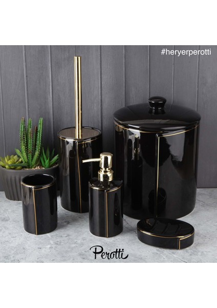 12825 Prego Siyah 5 Li Banyo Takımı